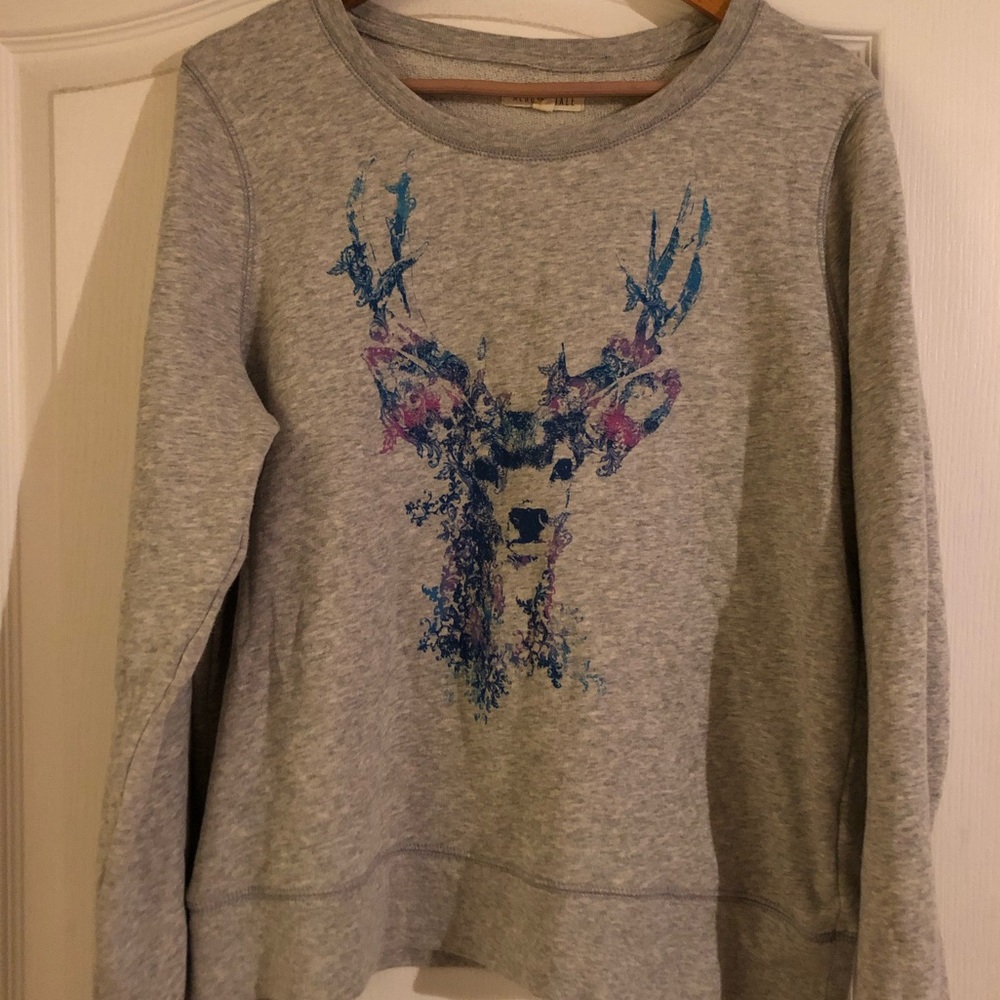 Aeropostale deer watercolor sweatshirt